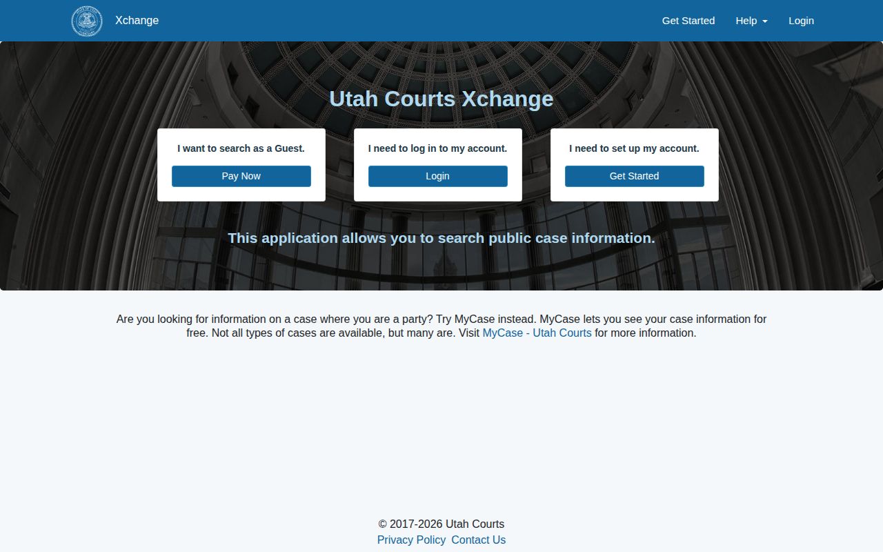 Utah Courts Xchange Sevier County warrant case verification